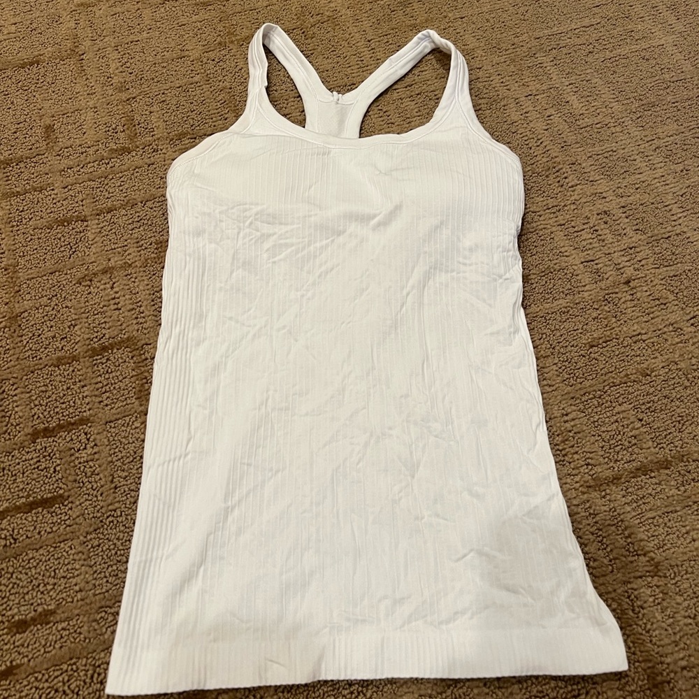 white ribbed lululemon tank top